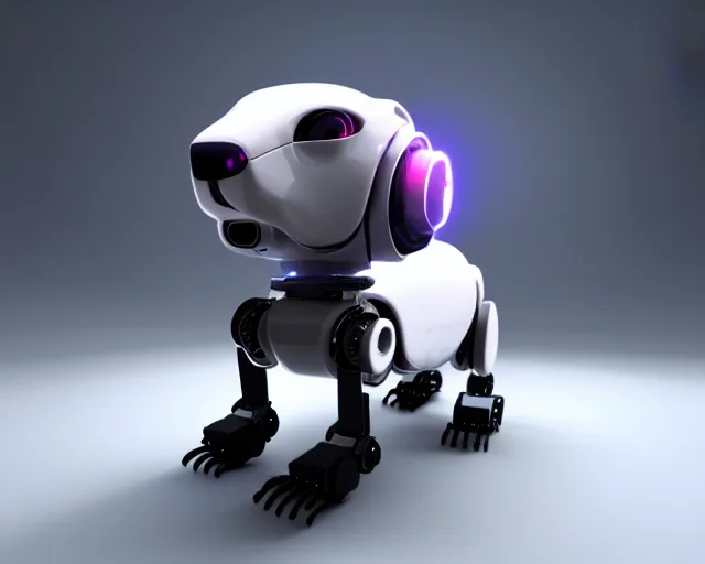 Image similar to futuristic ferret - shaped robot, robotic ferret - shaped 3 d octane render, cyberpunk ferret - shaped mechanical robot