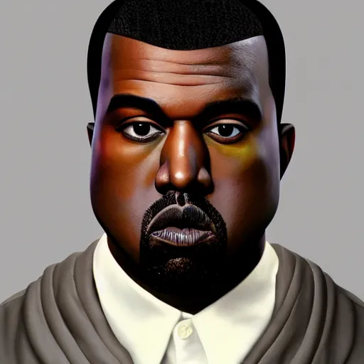 Image similar to hyperrealistic image of kanye west conway twitty, stunning 3 d render inspired by istvan sandorfi & greg rutkowski & banksy, perfect facial symmetry, dim volumetric cinematic lighting, 8 k octane comprehensive render, extremely mega hyper - detailed and lifelike attributes & atmosphere, intricate, realistic flesh texture, masterpiece, artstation, stunning,