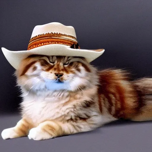 Image similar to siberian cat in a cowboy hat riding a corgi, wild west, sunset. no dude, for real, i want a siberian felis catus wearing a cowboy hat, riding a corgi canis!!!! i dont want any images of corgi - cat hybrids, dogs riding dogs or girls!!!!