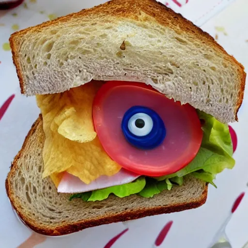 Image similar to photo of a sandwich made of elton john