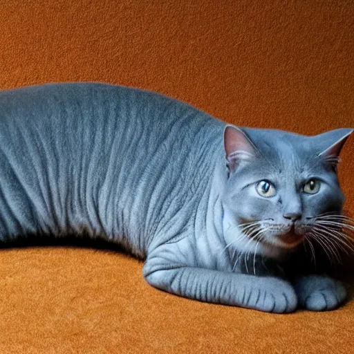 Image similar to photo of a cat manatee hybrid