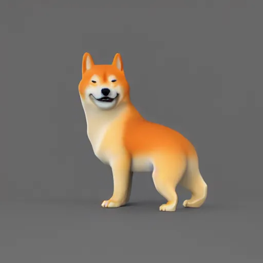 Prompt: A delicious steamed bun in the shape of a shiba inu. Studio lighting, octane render, high resolution, high quality, dark background