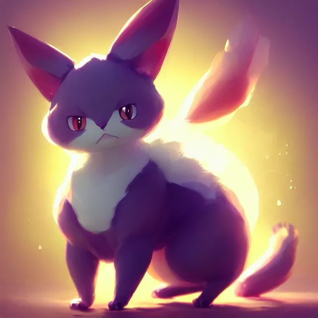 Image similar to a beautiful portrait of a single cute pokemon cat. character design by cory loftis, fenghua zhong, ryohei hase, ismail inceoglu and ruan jia. artstation, volumetric light, detailed, photorealistic, fantasy, rendered in octane