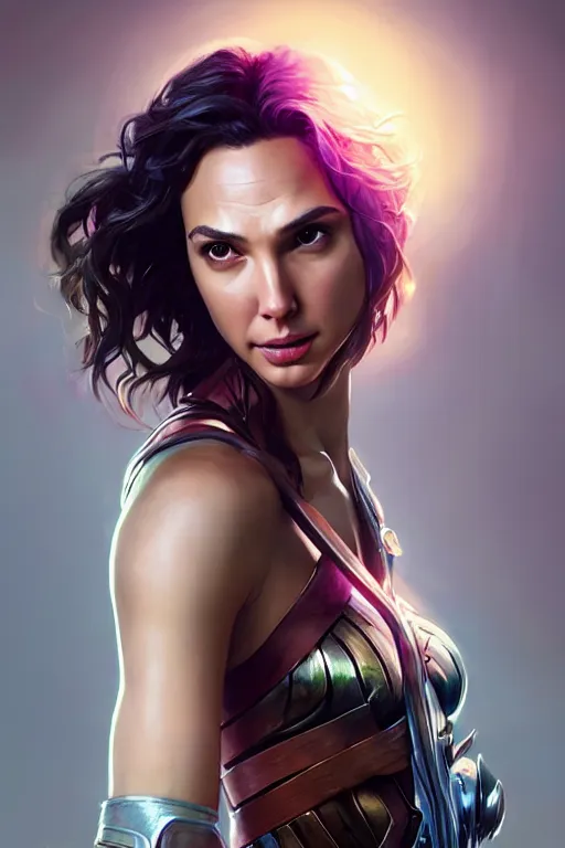 Prompt: portrait painting of gal gadot by wenjun lin, irakli nadar, bright colors, octopath traveler, wenjun lin, unreal engine 5 highly rendered, global illumination, radiant light, detailed and intricate environment
