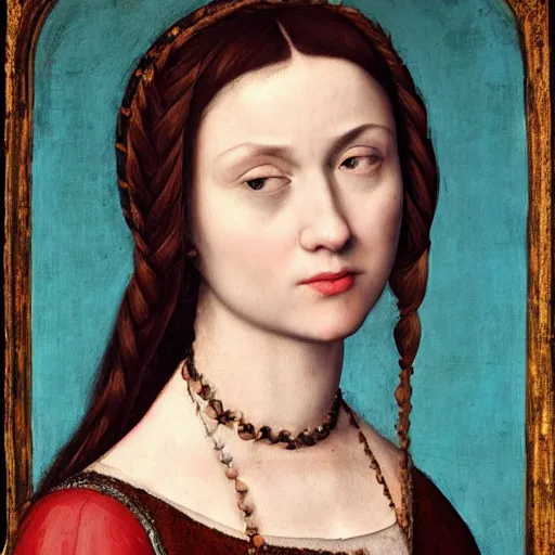 Prompt: a renaissance portrait of sabrina carpenter