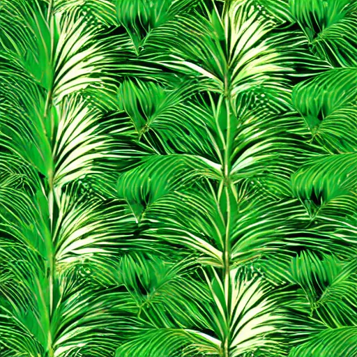 Image similar to gold emerald palm leaves vector. svg, 8 k ultra resolution