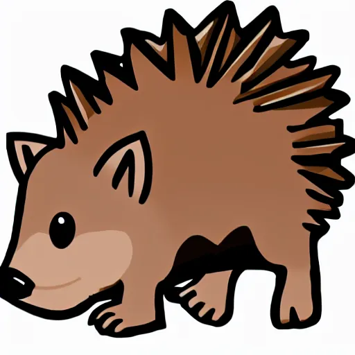 Image similar to twitch emote of a cute hedgehog