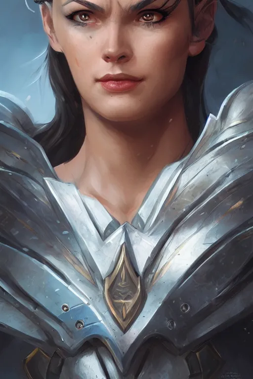 Image similar to amazon valkyrie athena, d & d, fantasy, portrait, highly detailed, headshot, digital painting, trending on artstation, concept art, sharp focus, illustration, art by artgerm and greg rutkowski and magali villeneuve