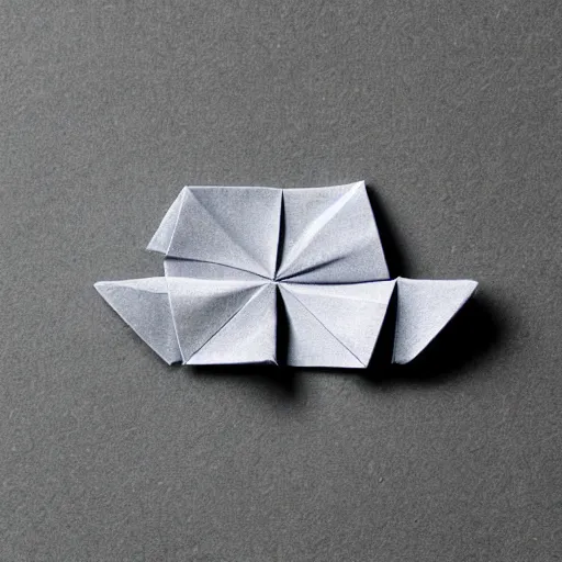 Prompt: origami stone