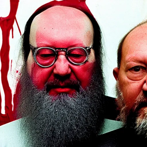 Image similar to portrait. hermann nitsch and hermann nitsch