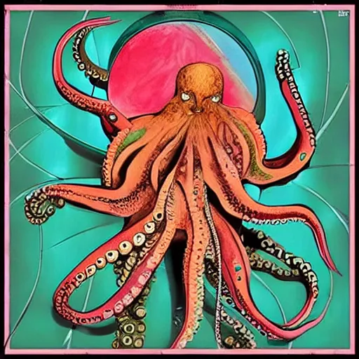 Image similar to danny carey as an octopus