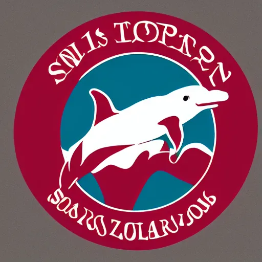 Prompt: SNS logo with dolphin motif