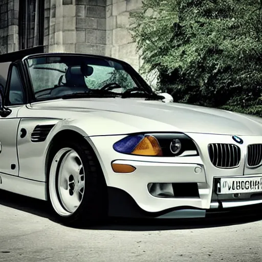 Prompt: “BMW Z3 painted by Michelangelo”