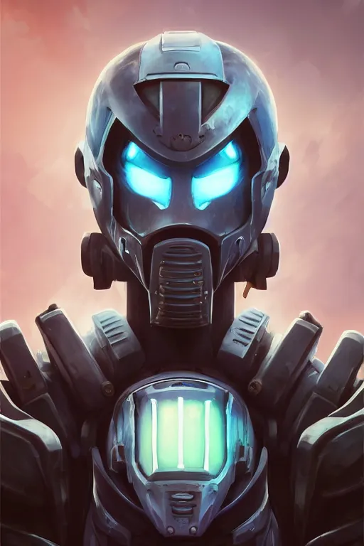 Image similar to epic mask helmet robot ninja portrait stylized as fornite style game design fanart by concept artist gervasio canda, behance hd by jesper ejsing, by rhads, makoto shinkai and lois van baarle, ilya kuvshinov, rossdraws global illumination radiating a glowing aura global illumination ray tracing hdr render in unreal engine 5