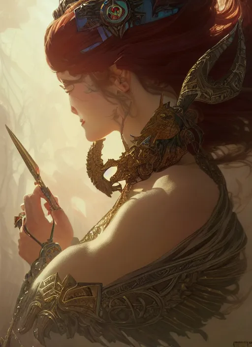 Image similar to warhammer, russia, d & d, fantasy, intricate, elegant, highly detailed, digital painting, artstation, concept art, matte, sharp focus, illustration, art by artgerm and greg rutkowski and alphonse mucha