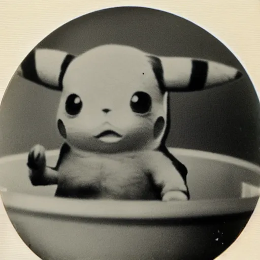 Image similar to 1 9 5 0 s polaroid picture of pikachu