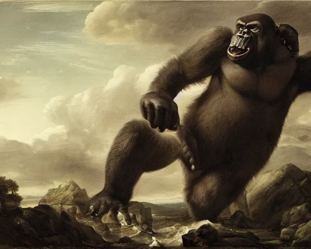 Image similar to king kong by pieter claesz