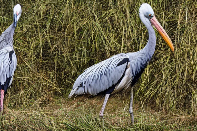 Prompt: wildlife photography Shoebill Stork by Emmanuel Lubezki