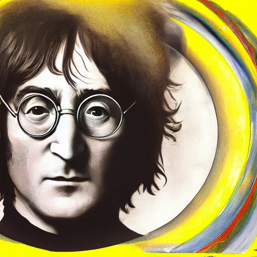 Image similar to john lennon, lemon