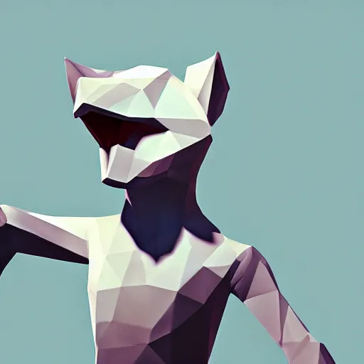 Image similar to Playstation 1 PS1 low poly graphics portrait of furry anthro anthropomorphic wolf head animal person fursona wearing clothes in a futuristic foggy low-poly city alleway