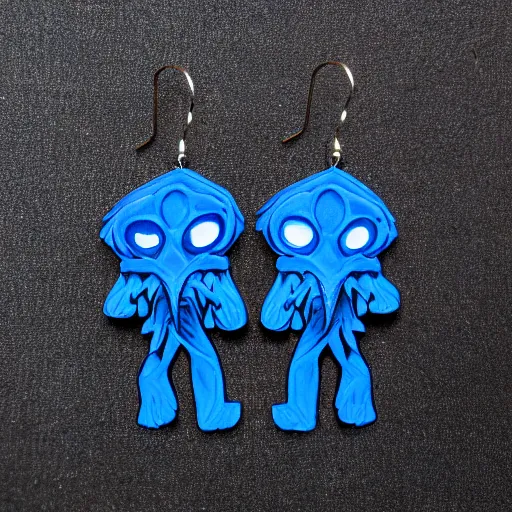 Image similar to demogorgon wearing blue earrings