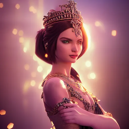 Image similar to wonderful princess of beauty with fair skin, ornate 8 k gorgeous intricate detailed, accent lighting, dramatic light, octane render