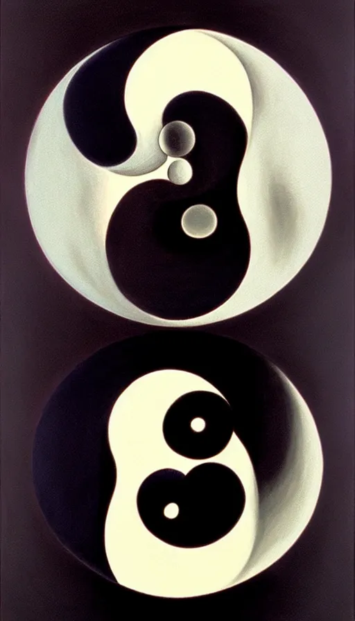 Image similar to Abstract representation of ying Yang concept, by Gerald Brom,