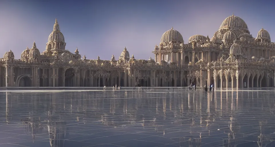 Prompt: beautiful picture of naboo with reflective sleek architecture by junji ito, ultra detailed, elegant, trending on artstation, dramatic lighting, light rays and shadows, octane render directed by stanley kubrick