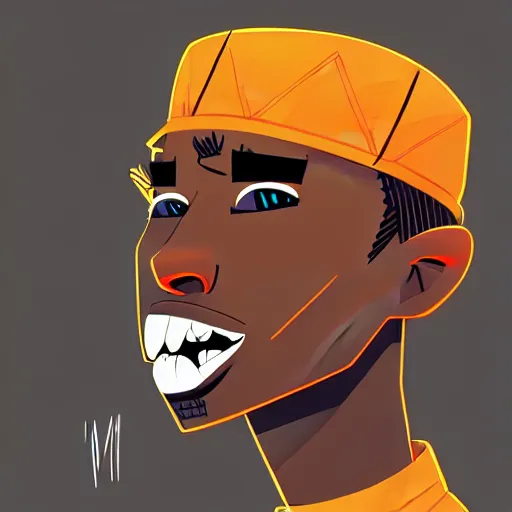 Image similar to 2 d character design, male rapper, vector art, digital art, portrait, 4 k, 8 k, sharp focus, smooth, illustration, concept art, music artist