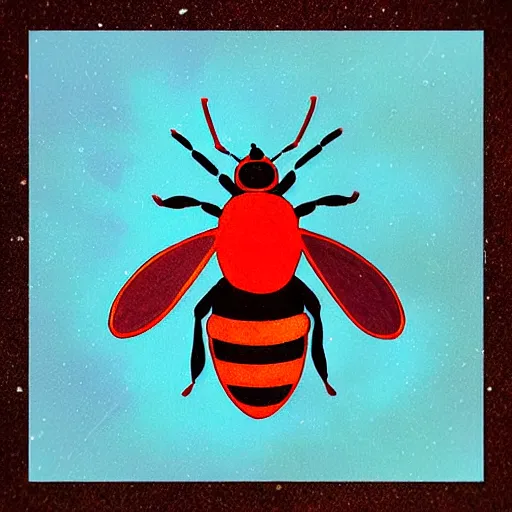 Image similar to “red bee,fantasy art”