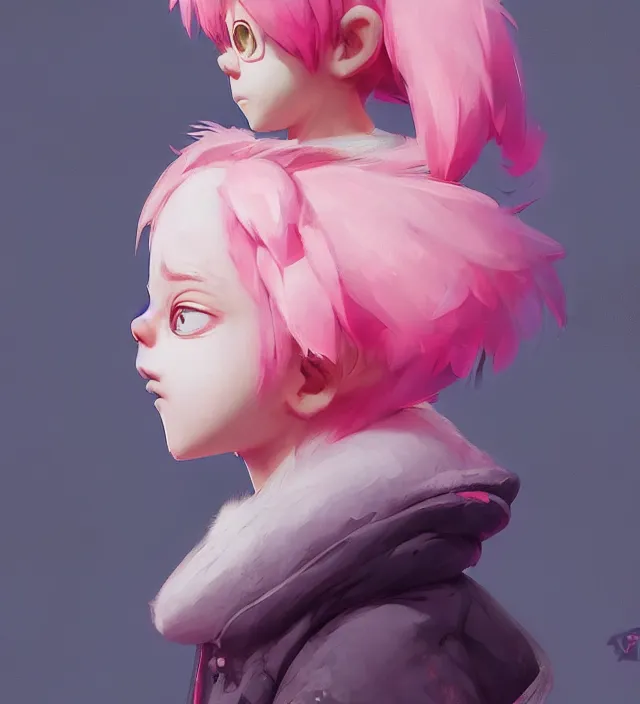 Image similar to a beautiful portrait of a cute boy with pink hair wearing a kigurumi. character design by cory loftis, fenghua zhong, ryohei hase, ismail inceoglu and ruan jia. artstation, volumetric light, detailed, photorealistic, rendered in octane