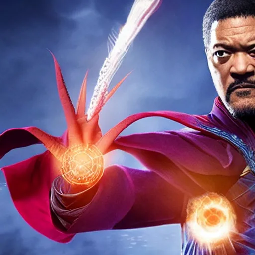 Prompt: A still of Laurence Fishburne as Doctor Strange