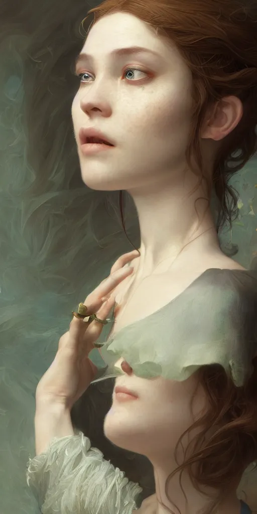 Image similar to Felicity, masterpiece by Edgar Maxence and Ross Tran and Michael Whelan, 8k, octane render