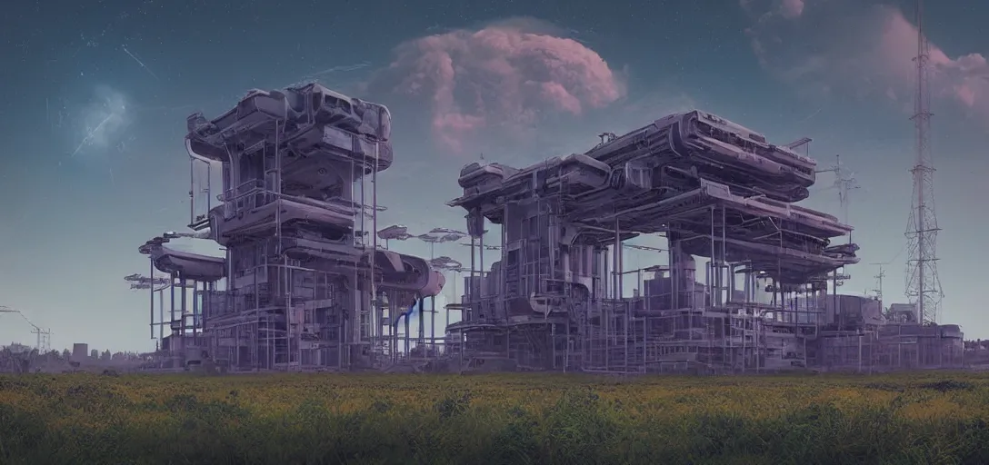 Image similar to futuristic abandoned solarpunk power station, sci - fi, digital art by beeple