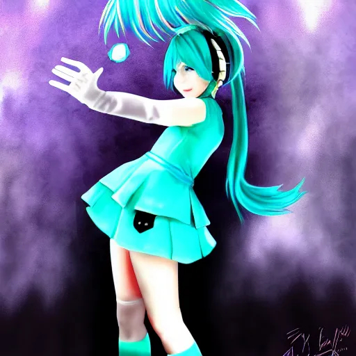 Image similar to Hatsune Miku by Aly Fell