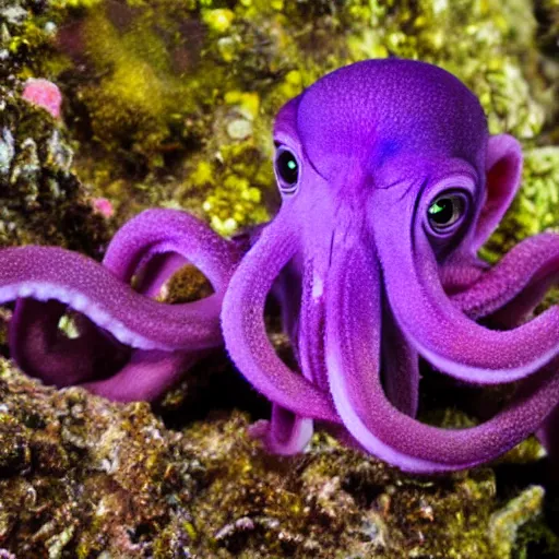 Prompt: purple monkey octopus