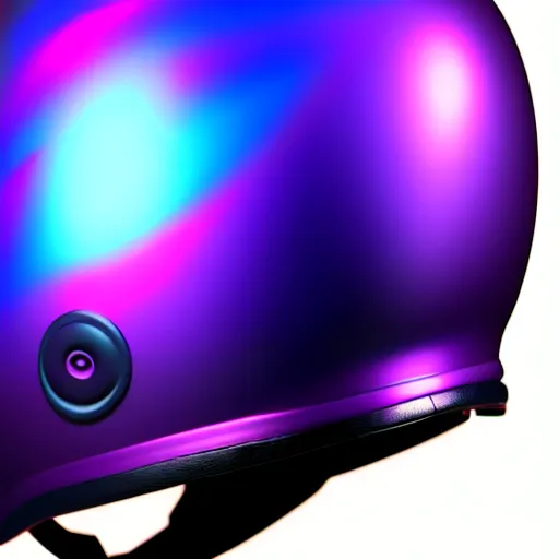 Image similar to Vaporwave motor helmet, photorealistic, 4K, as coherent as Dall-E 2