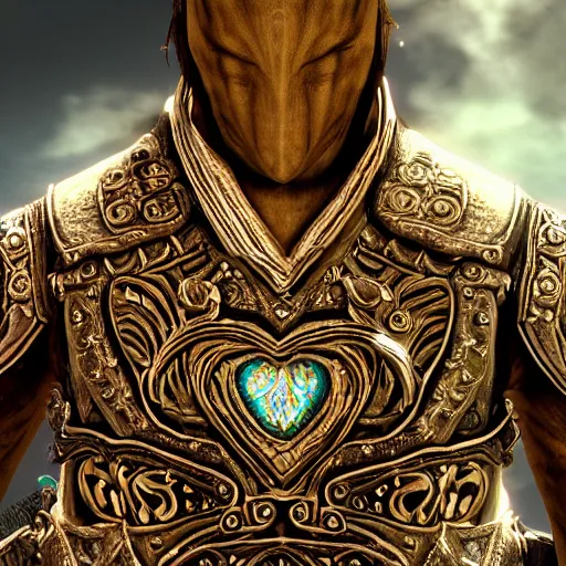 Image similar to kevin heart in skyrim, symmetrical, full body image, highly ornate intricate details,
