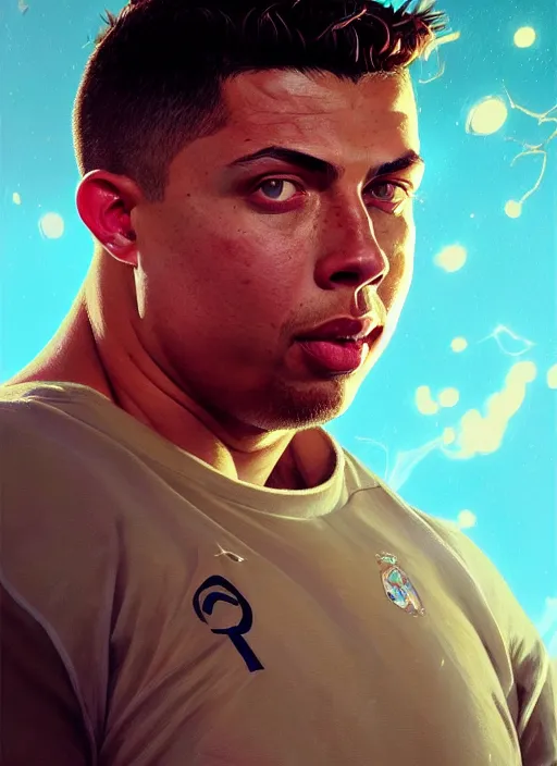 Prompt: highly detailed hyperrealistic portrait of ronaldo nazario, stephen bliss, unreal engine, fantasy art by greg rutkowski, loish, rhads, ferdinand knab and lois van baarle, ilya kuvshinov, rossdraws, tom bagshaw, alphonse mucha, global illumination, detailed and intricate environment