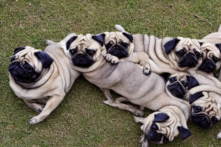 Image similar to a pug centipede, photo