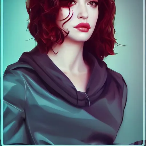 Image similar to a beautiful gina gershon christina hendricks kat dennings instagram model by wlop and ilya kuvshinov and artgerm, symmetrical eyes, aesthetic, gorgeous, stunning, alluring, attractive, artstation, deviantart, pinterest, digital art