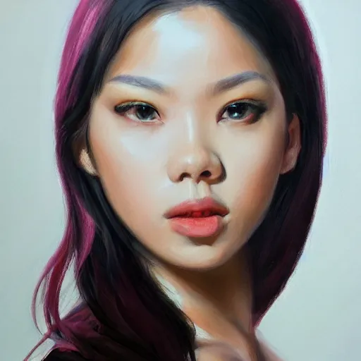 Prompt: jennie black pink, full body portrait, realistic painting, trending in artstation, artstationHD, artstationHQ, highly detailed, 4k