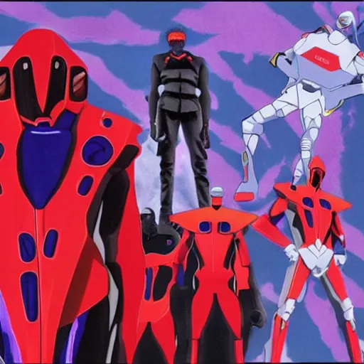 Prompt: kanye west in neon genesis evangelion