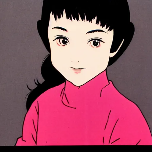 Prompt: a vintage portrait of a girl made by rumiko takahashi ( 1 9 9 0 )