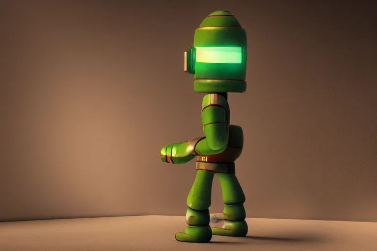 Prompt: bender from futurama, 3 d rendered, 3 d rendering, dramatic lighting, unreal engine