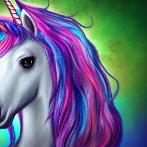 Prompt: a unicorn with a horn instead of a tail