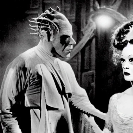 Prompt: still from the movie bride of frankenstein