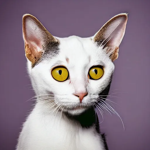 Prompt: portrait of a cute cat by elke vogelsang