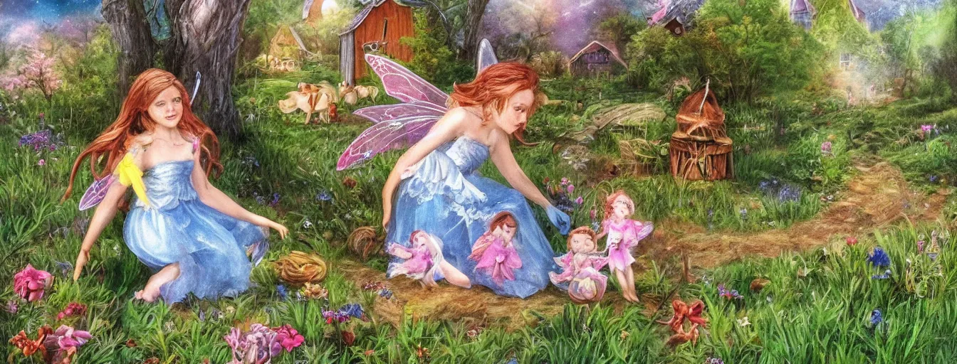 Prompt: fairy on a farm