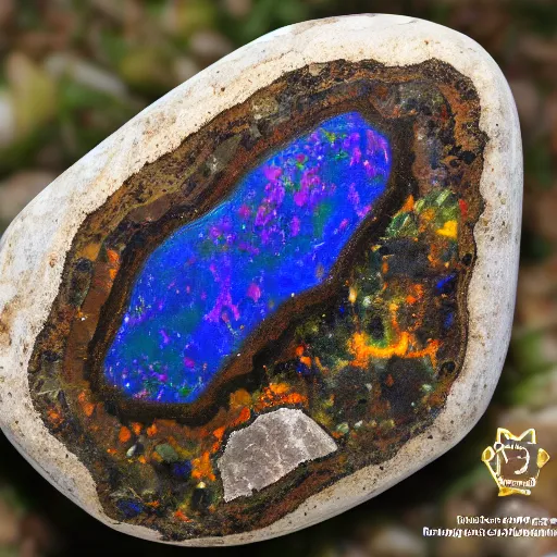 Prompt: brilliant boulder opal in the rough